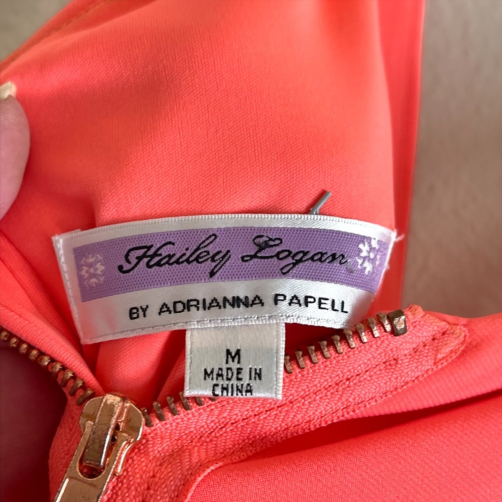 HAILEY LOGAN BY ADRIANNE PAPELL PINK CUT OUT BODYCON MINI DRESS - Picture 12 of 15